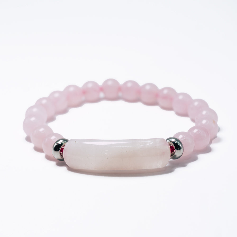 Joya Pulsera Mujer Cuarzo Rosado