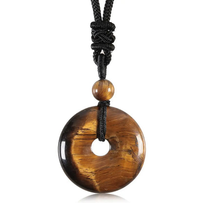 Joya Colgante Redondo Ojo De Tigre