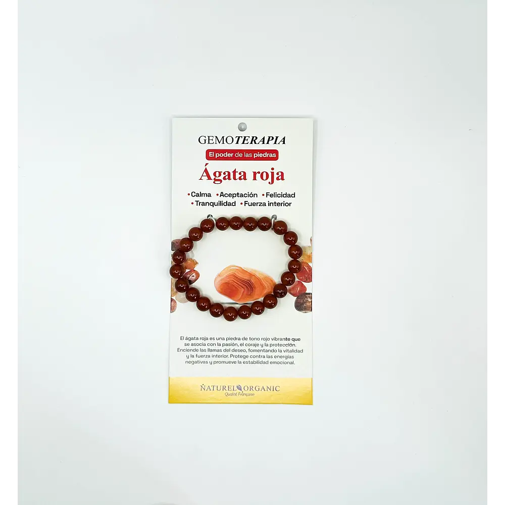 Joya Pulsera Tradicional Agata Roja