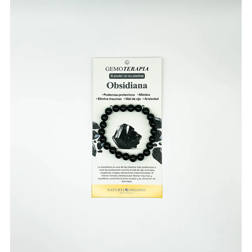 Joya Pulsera Tradicional Obsidiana