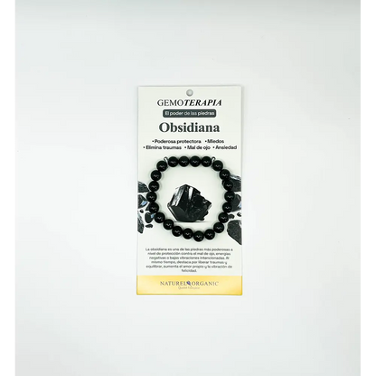 Joya Pulsera Tradicional Obsidiana