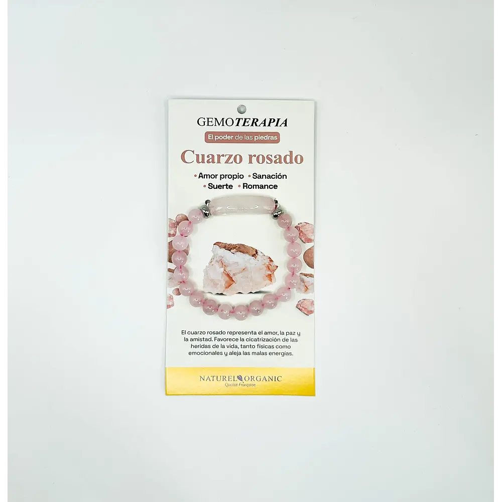 Joya Pulsera Mujer Cuarzo Rosado