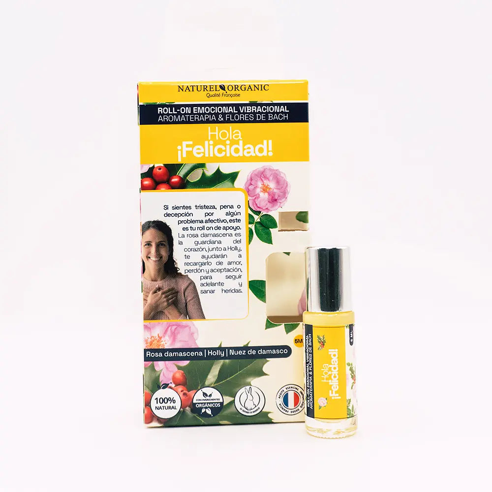 Rollon Rosa Damascena Hola Felicidad Aromaterapia Y Flores De Bach 5Ml