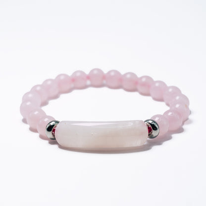 Joya Pulsera Mujer Cuarzo Rosado