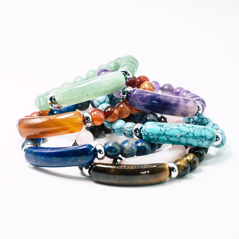 Joya Pulsera Mujer Cuarzo Rosado