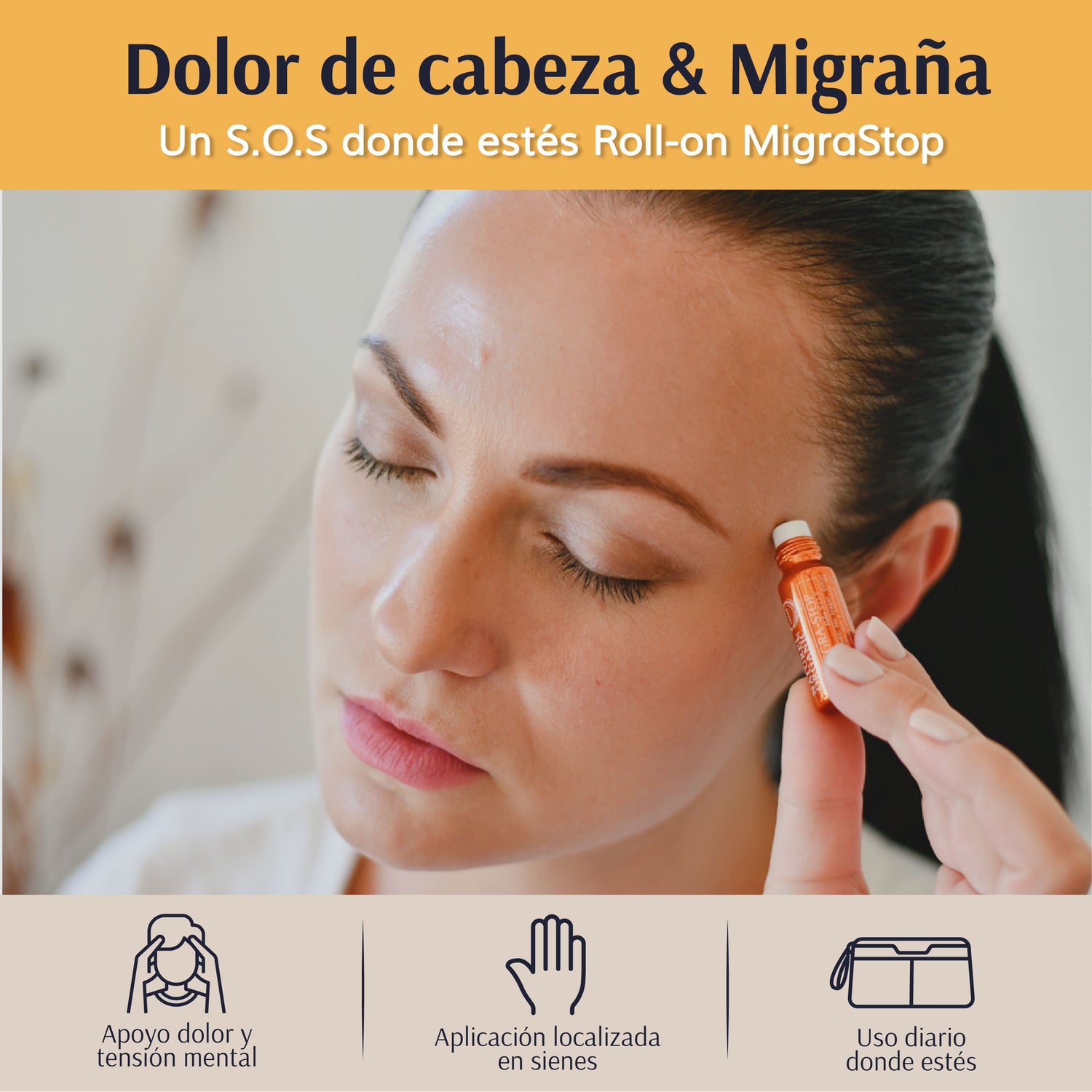 Roller SOS Migra Stop- Alivio Rápido del Dolor Cabeza