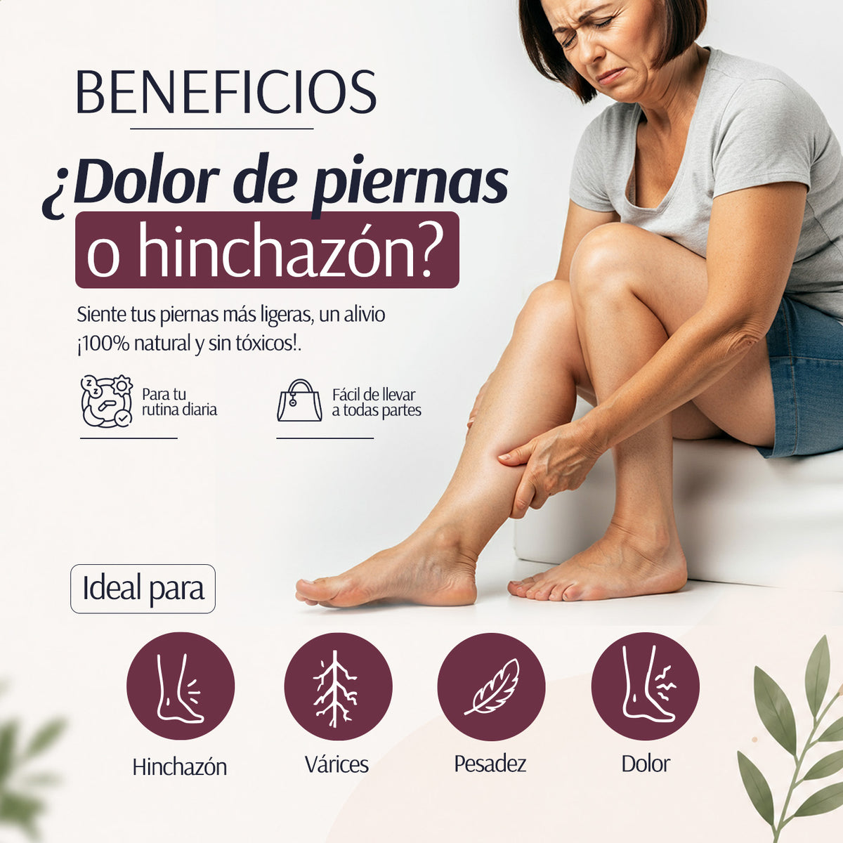 Roll-on de masaje piernas cansadas 50ml